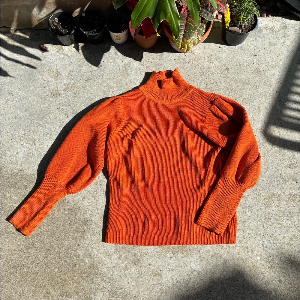 Orange Turtleneck Sweater